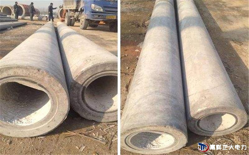 预应力电线杆为环形截面，分上、，中、下段，由主筋，内箍，外箍螺旋配筋，接头钢圈，端头钢圈和混凝土组成